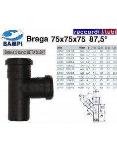 BRAGA A INNESTO ULTRA SILENT DIAM.75X75X75 87,5°