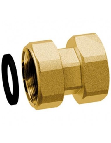 Raccordo di giunzione 2 pezzi FF 1/2X1/2 ottone...