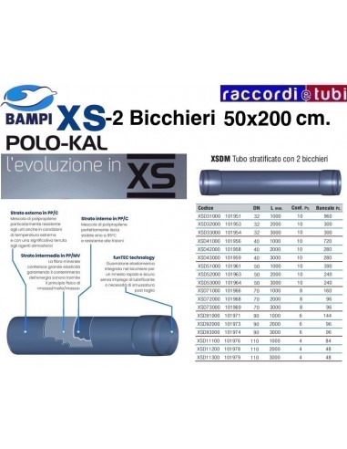 TUBO XS 101963 2 BICCHIERI 50-2000
