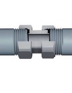 2-teiliges Verbindungsstück FF 3/4X1" aus Messing gelb... 2
