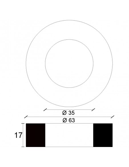 GELOCHTE LEDERHAUBE FÜR GUSSPUMPE D.63