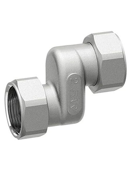 Raccordo Di Giunzione 2 CALOTTE FF 3/4X3/4 ECCENTRICO Ottone Calotta Mobile