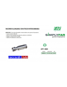 RACCORDO ALLUNGABILE CON ATTACCHI INTERCAMBIABILI FAR 24X19