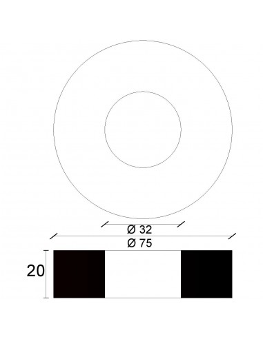 GELOCHTE LEDERHAUBE FÜR GUSSPUMPE D.75