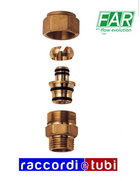 MÄNNLICHER ANSCHLUSS FÜR MULTISCHICHTSCHLAUCH 3/4X25X2,5 KOMPLETT MIT ADAPTER