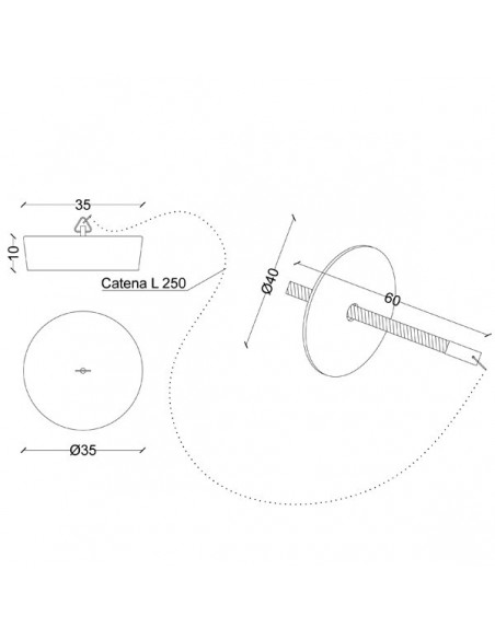 TAPPO IN GOMMA CON CATENA DIAMETRO 35