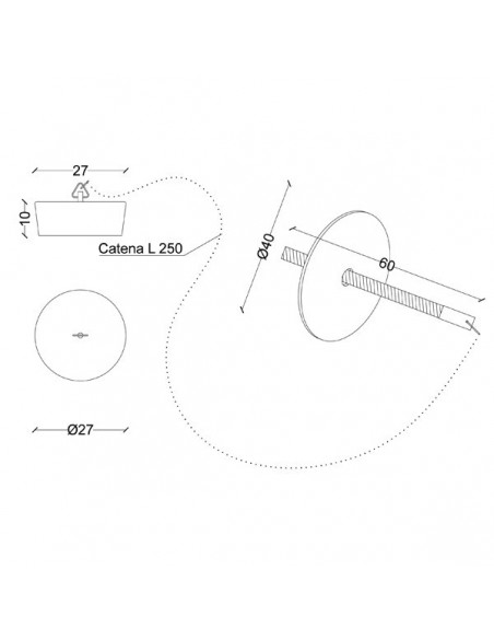 TAPPO IN GOMMA CON CATENA DIAMETRO 27