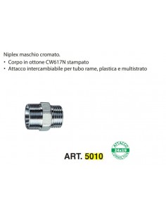 RACCORDO DIRITTO MASCHIO FAR CROMATO 1/2X24/19