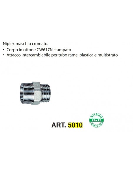 GERADER MALE FAR VERCHROMT 1/2X24/19