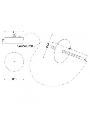 TAPPO IN GOMMA CON CATENA DIAMETRO 31