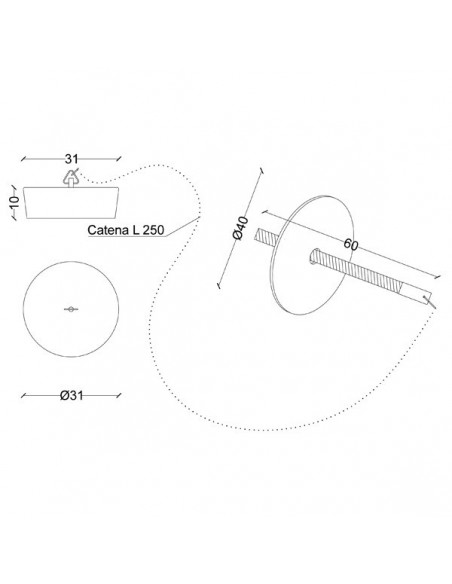 GUMMISTOPFEN MIT KETTE DURCHMESSER 31
