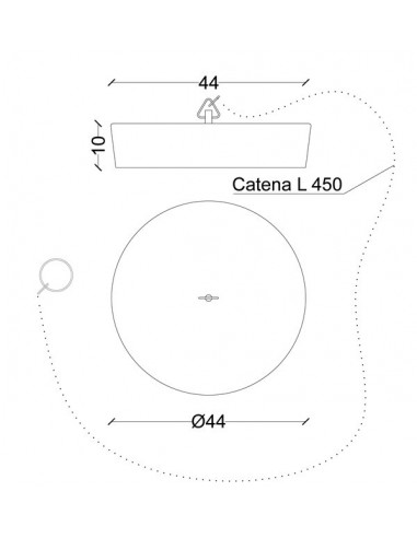 TAPPO IN GOMMA CON CATENA DIAMETRO 44