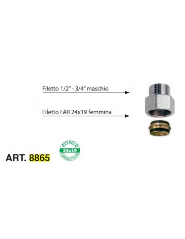 ADATTATORE FAR DA 24/19X1/2 MASCHIO 8865 3012