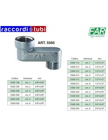 ECCENTRICO FAR IN OTTONE MF 1/2 SPOSTAMENTO CM.3