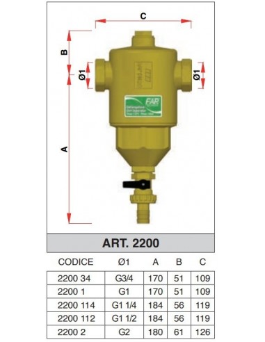 DEFANGATORE FAR DIAMETRO 2" ART.2200 2