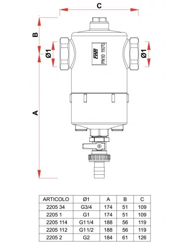MAGNETISCHER SCHLAMMFÄNGER FAR DURCHMESSER 1"...