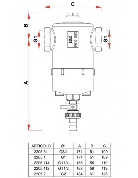 MAGNETISCHER SCHLAMMFÄNGER FAR DURCHMESSER 1" ART.2205 1