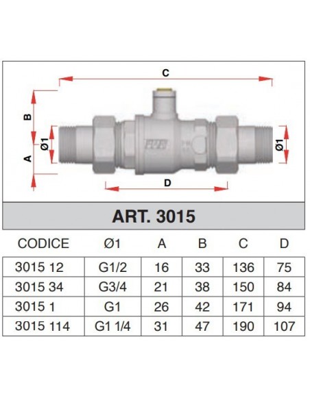 VALVOLA DI ZONA FAR  A 2 VIE D.3/4 A SFERA MOTORIZZABILE CORPO CROMATO ART.3015 34