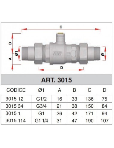 VALVOLA DI ZONA FAR  A 2 VIE D.1.1/4 A SFERA...
