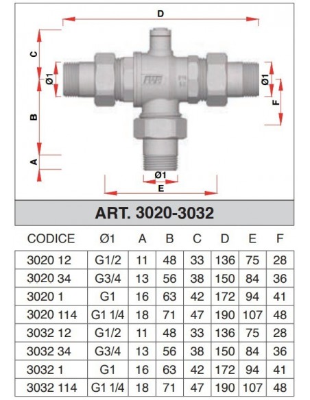 FAR 3-Wege-Zonenventil D.1" mit motorisierbarem Kugelventil verchromtes Gehäuse Art.3020 1