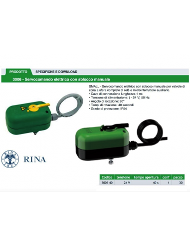 SERVOCOMANDO FAR 24V PER VALVOLE DI ZONA A...