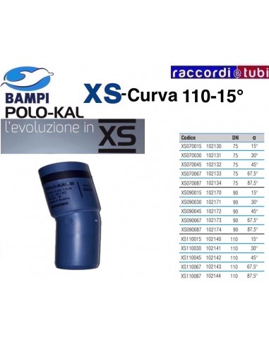 Bogen XS Muffe 102140 DN 110-15'