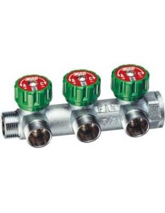 COLLETTORE FAR OTTONE CROMATO CON CHIUSURE MF3/4X24/19X3...