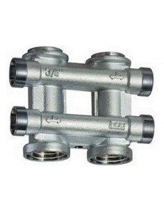 COLLETTORE FAR DOPPIO OTTONE CROMATO 3/4X2 2