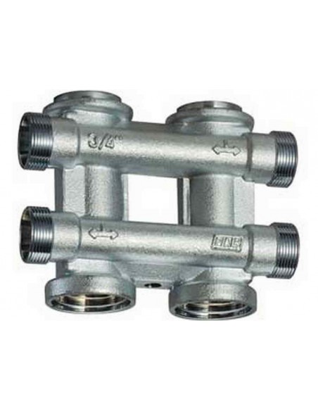 COLLETTORE FAR DOPPIO OTTONE CROMATO 3/4X2 2