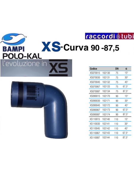 CURVA XS INNESTO 102174 DN 90-87'