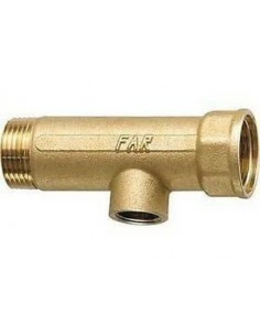 SAMMELSTÜCK GELBGOLDENER MESSING MF 1"X1/2FX1 AUSGÄNGE...