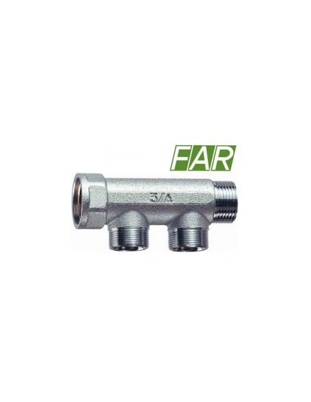 COLLETTORE FAR OTTONE CROMATO MF 3/4X24/19X2 INTERASSE mm.36 ART.3300 34