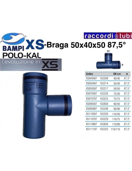 BRAGA XS 102214 DN 50-40-87'