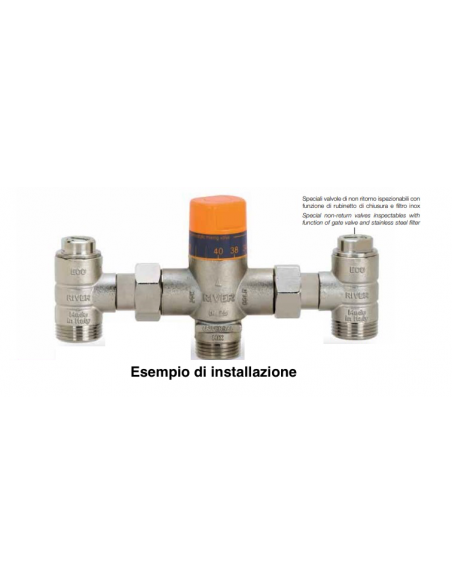 VALVOLE PLUS RIVER ISPEZIONABILI CON FILTRO E CHIUSURE 3/4 (COPPIA)