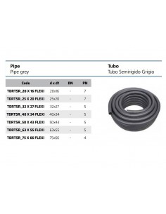TUBO PVC DIAMETRO 20 IN ROTOLO COLORE GRIGIO 2
