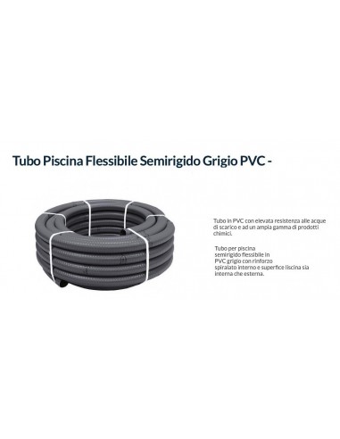 TUBO PVC DIAMETRO 32 IN ROTOLO COLORE GRIGIO