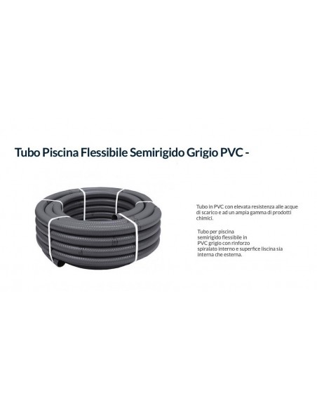 TUBO PVC DIAMETRO 40 IN ROTOLO COLORE GRIGIO