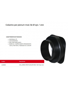 COLLARE PER PLENUM 150/200 MOD.B2