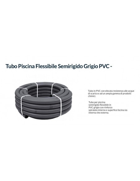 TUBO PVC DIAMETRO 75 IN ROTOLO COLORE GRIGIO
