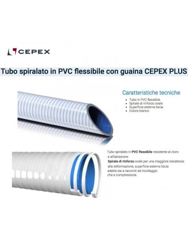 PVC FLEXIBLER ROHR DURCHMESSER 63, spiralförmig...
