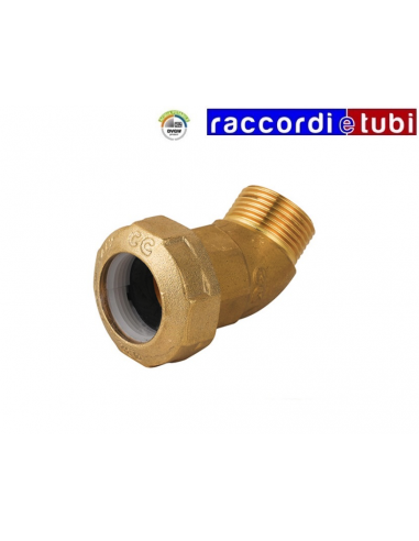 GOMITO IN OTTONE MASCHIO 32X1" PER TUBO IN...