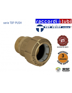 RACORDO IN OTTONE MASCHIO TOF 63X2" PER TUBO IN POLIETILENE 