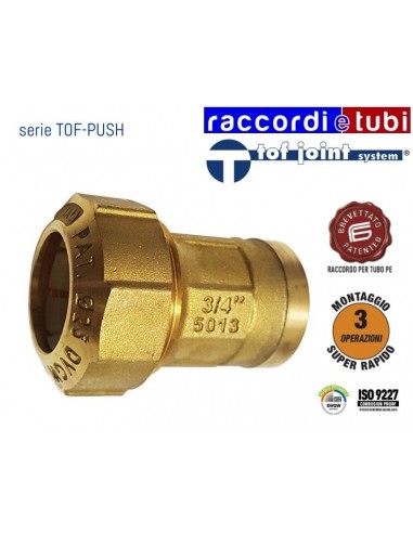 Messing-Fitting Weiblich TOF 32X1" für...