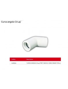 GOMITO PVC BIANC.45° PER COND.D.21