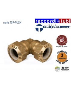 MESSINGWINKEL TOF 40X40 FÜR POLYETHYLENROHR 90°