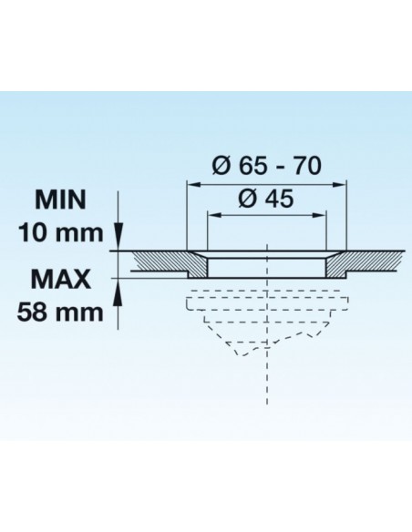 SIEBBESEINLAUF LIRA FÜR WASCHBECKEN/BIDET 1.1/4 STOPFEN PILZ ART.A.3200.75