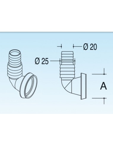 PORTAGOMMA LIRA CURVO PER SIFONE LIRA SPAZIO