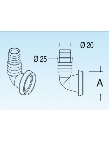 PORTAGOMMA LIRA CURVO PER SIFONE LIRA SPAZIO