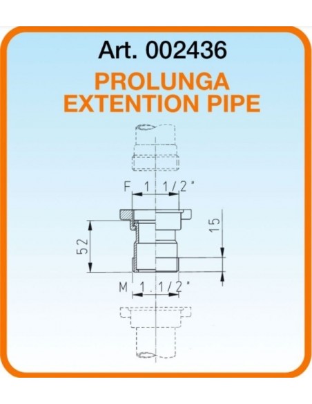 GIUNTO LIRA MASCHIO 1.1/2X FEMMINA GIREVOLE 1.1/2