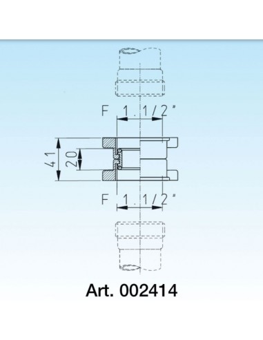 GIUNTO LIRA DOPPIA FEMMINA GIREVOLE 1.1/2X1.1/2